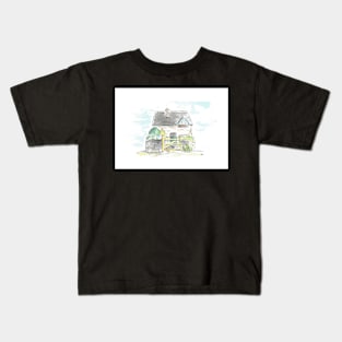 Traditional Irish Cottage illustration. Kids T-Shirt